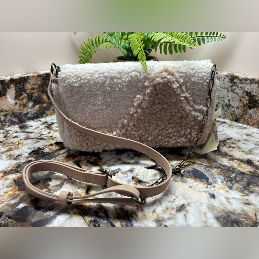 Universal Thread Teddy Crossbody Bag - Cream and Tan - Picture 16 of 16